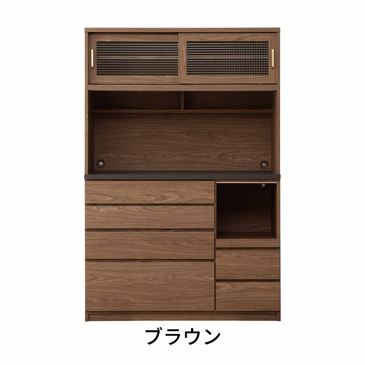 【ヒナタ】オープンボード＜引戸+引出＞120