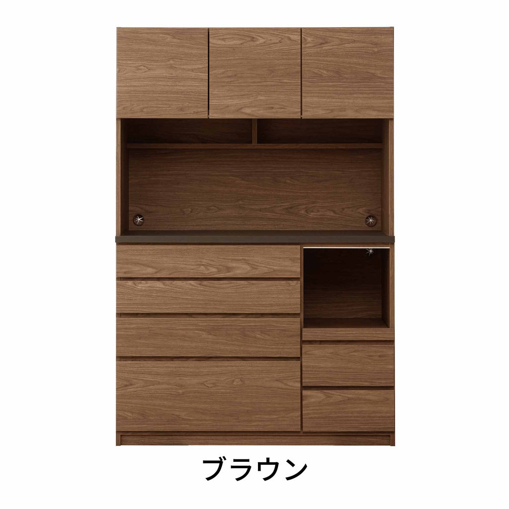 【ヒナタ】オープンボード＜開き戸+引出＞120