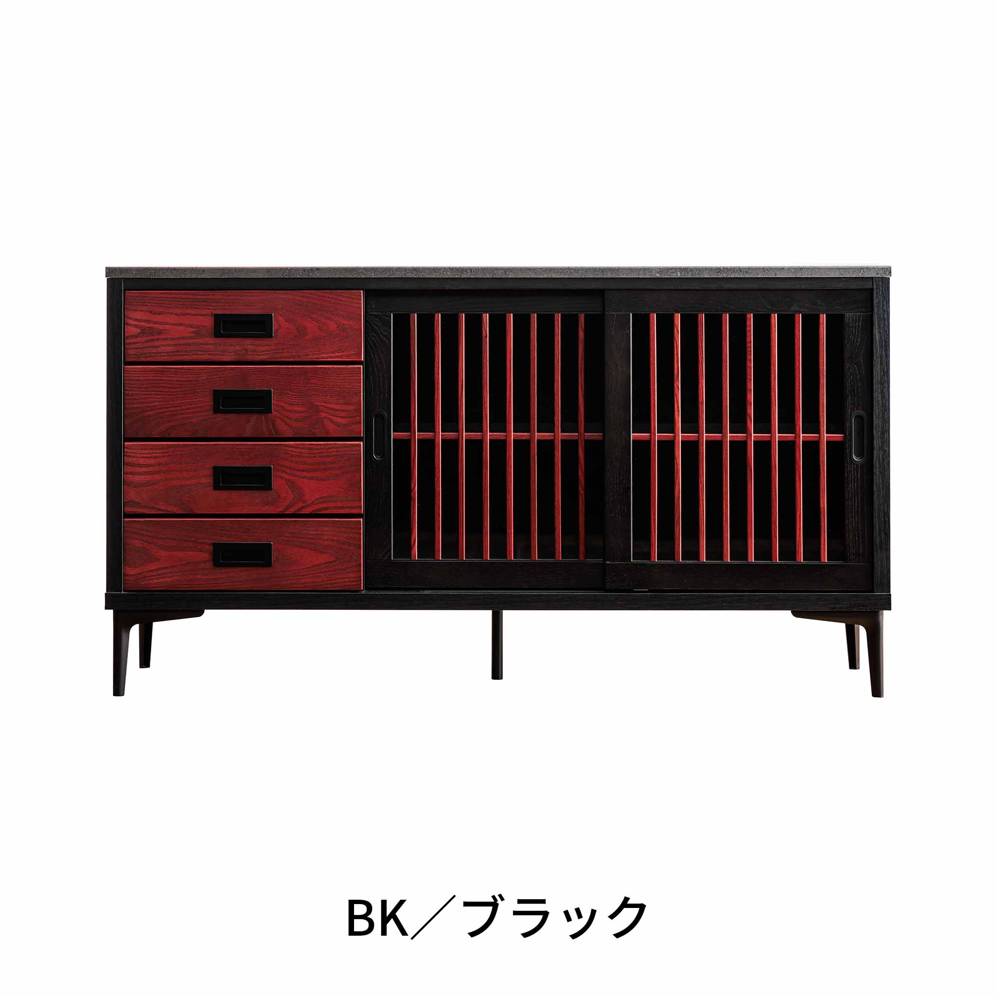 【息吹】 サイドボード130_Black