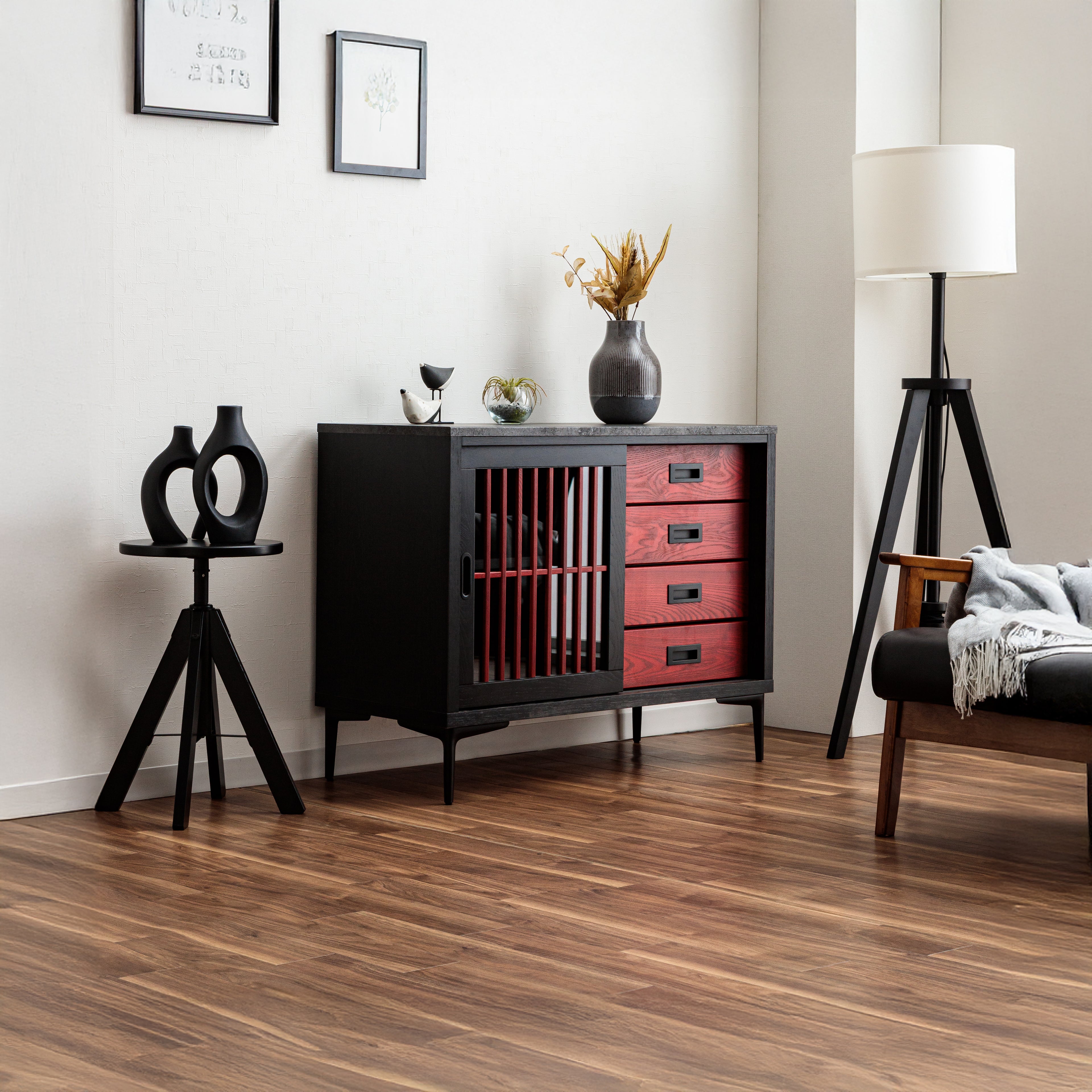 【IBUKI】 サイドボード90_Black