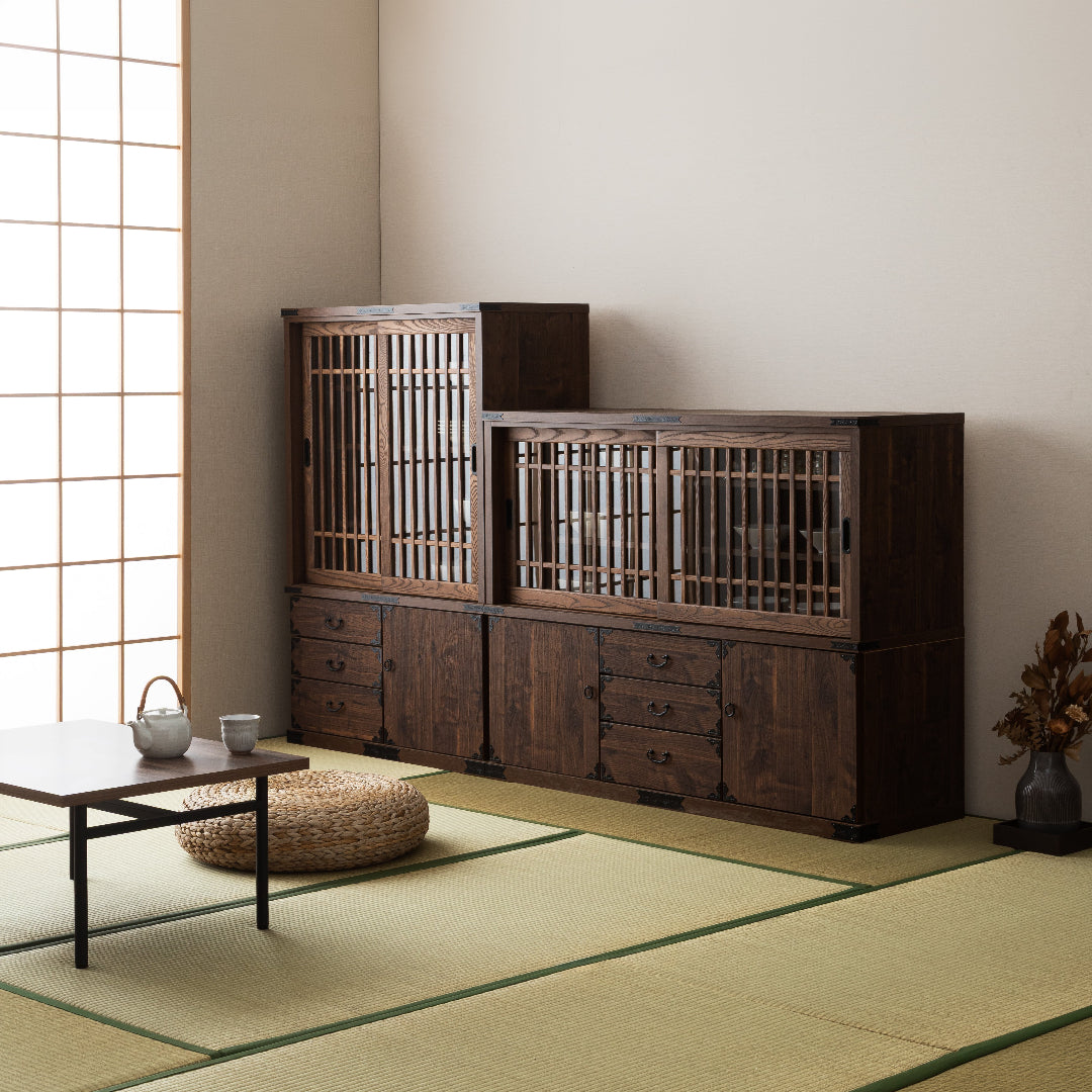 禅Ⅱ】茶棚135_Brown – 浅川木工株式会社